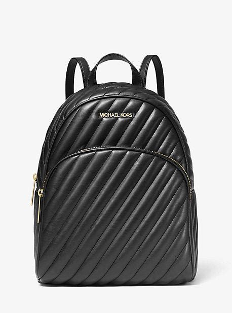 michael kors bg ebony abbey wallet|Abbey Medium Quilted Leather Backpack .